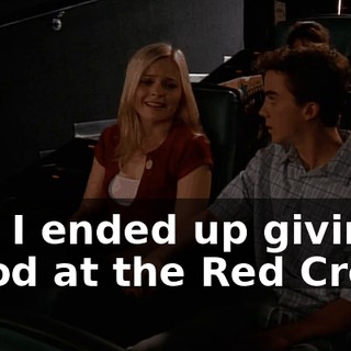 and I ended up giving blood at the Red Cross.