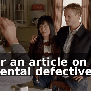 for an article on mental defectives.