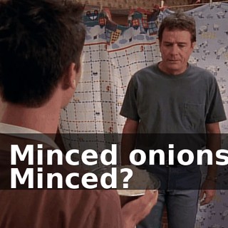 - Minced onions. - Minced?