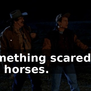 Something scared off the horses.