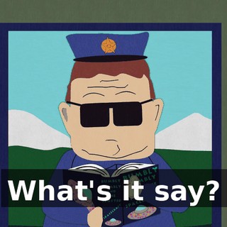What's it say?