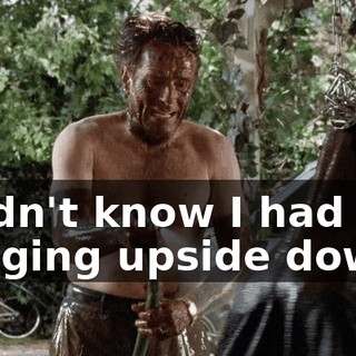 I didn't know I had you hanging upside down