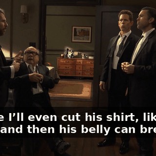 Maybe I’ll even cut his shirt, like, to here, and then his belly can breathe.