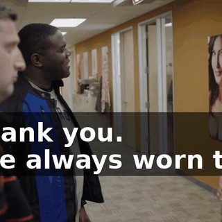 - Thank you. - I've always worn this.