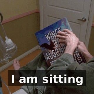 ♪ I am sitting ♪