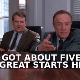 I'VE GOT ABOUT FIVE OR SIX GREAT STARTS HERE.