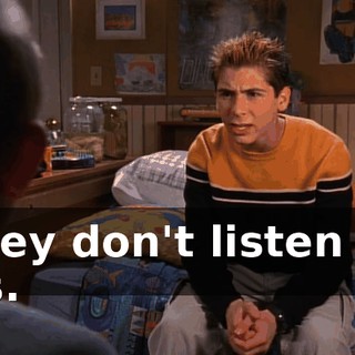 they don't listen to us.