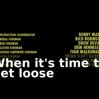 ♪ When it's time to get loose ♪
