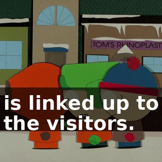 is linked up to the visitors.