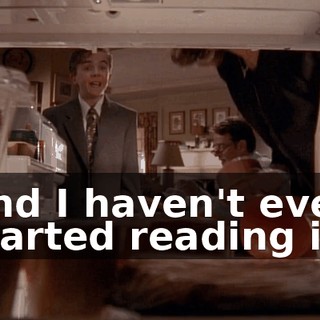 And I haven't even started reading it.