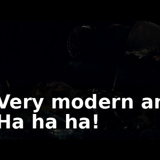 - Very modern art. - Ha ha ha!