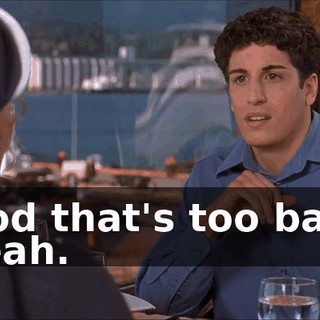God that's too bad. Yeah.