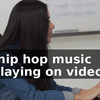 [hip hop music playing on video]