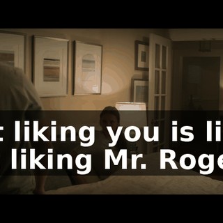 Not liking you is like not liking Mr. Rogers.