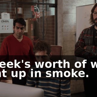 A week's worth of work went up in smoke.