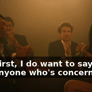 But first, I do want to say, just for anyone who's concerned...
