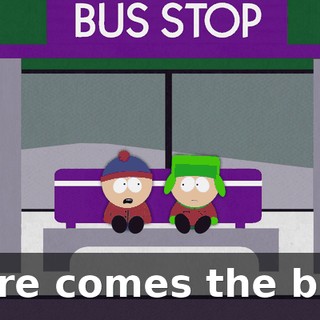 Here comes the bus.