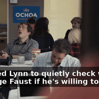 I asked Lynn to quietly check with George Faust if he's willing to help.