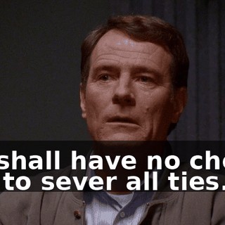 we shall have no choice but to sever all ties.