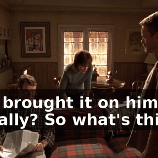 - he brought it on himself. - Really? So what's this?