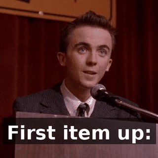 First item up: