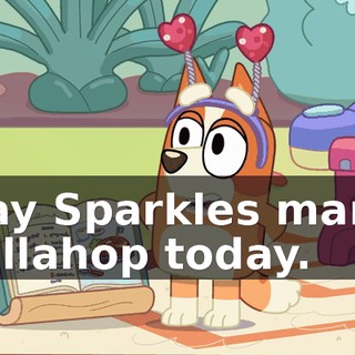 may Sparkles marry Gallahop today.