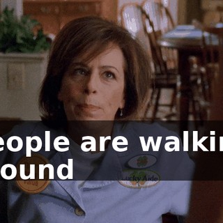 people are walking around