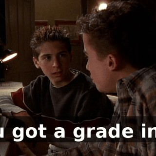 You got a grade in it.