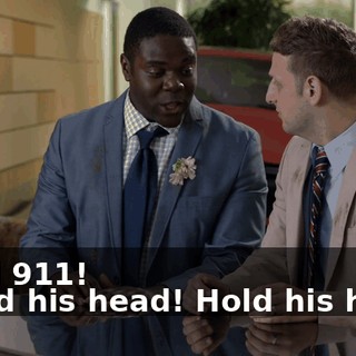 - Call 911! - Hold his head! Hold his head!