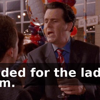 headed for the ladies' room.