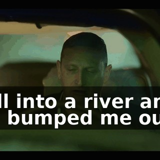 I fell into a river and a fish bumped me out.