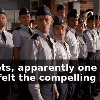 Cadets, apparently one of you felt the compelling need