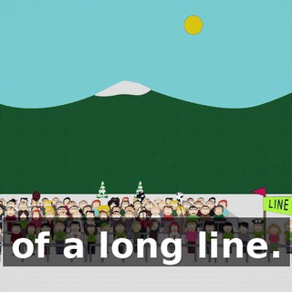 of a long line.