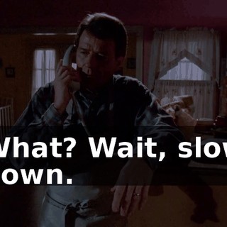 What? Wait, slow down.