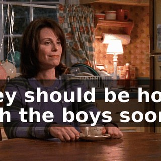 They should be home with the boys soon.