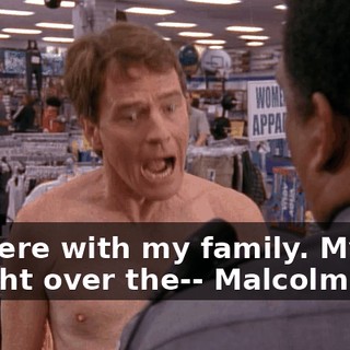 I'm here with my family. My son is right over the-- Malcolm!