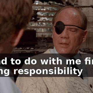 It had to do with me finally taking responsibility