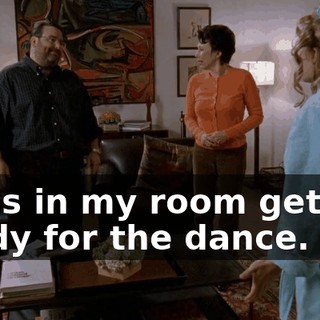 I was in my room getting ready for the dance.
