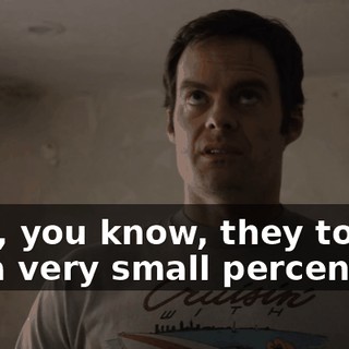 Well, you know, they told me a very small percentage