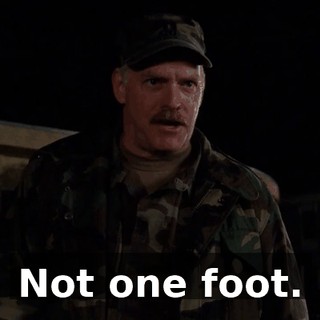 Not one foot.