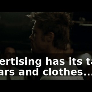 Advertising has its taste in cars and clothes...