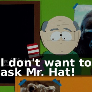 I don't want to ask Mr. Hat!