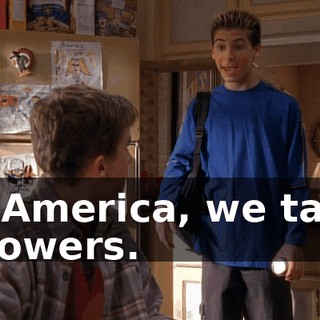 In America, we take showers.