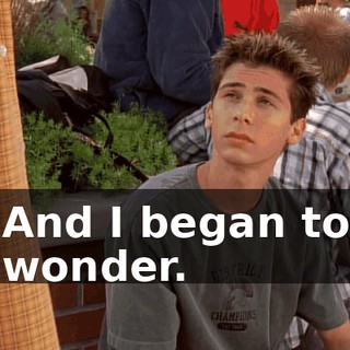 And I began to wonder.