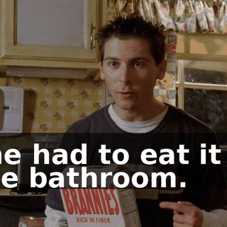 she had to eat it in the bathroom.