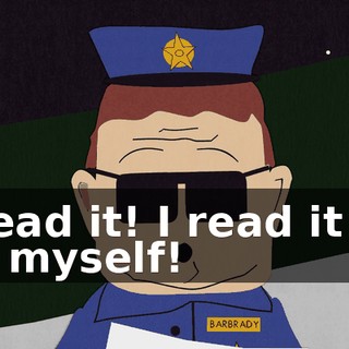 I read it! I read it all by myself!