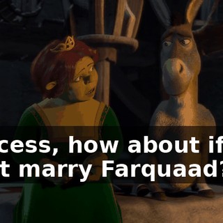 Princess, how about if you don't marry Farquaad?