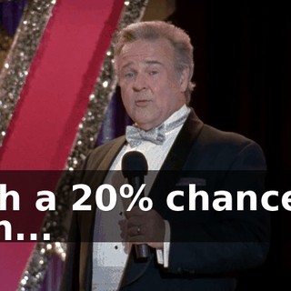 with a 20% chance of rain...
