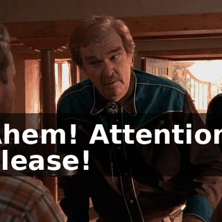 Ahem! Attention, please!