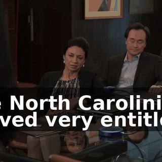 The North Carolinians proved very entitled.